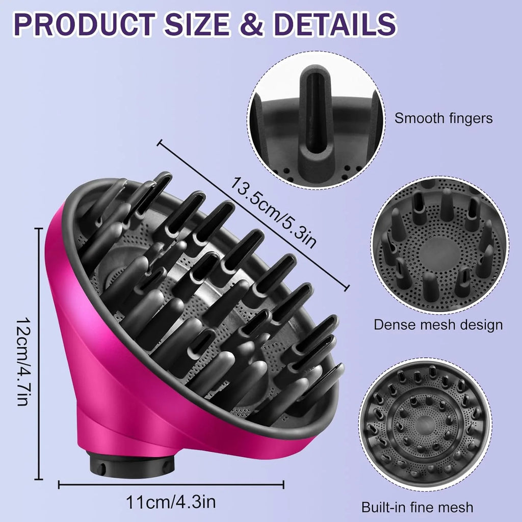 Upgraded Hair Diffuser Attachment for Airwrap Styler – Direct Fit Nozzle for Curly & Voluminous Hair