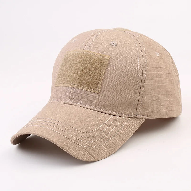 Tactical Operator Baseball Cap – Ripstop Camo Hat with Hook & Loop Patch