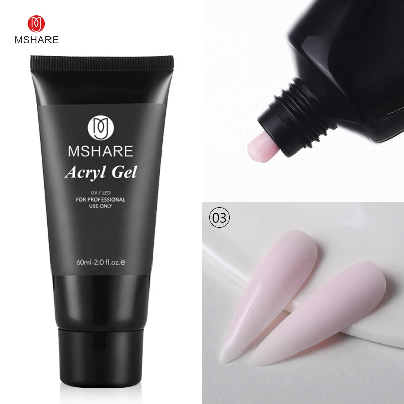 Professional Acryl Gel (Polygel) Tube – UV/LED Extension & Sculpting Gel (60ml / 2.0 fl. oz)