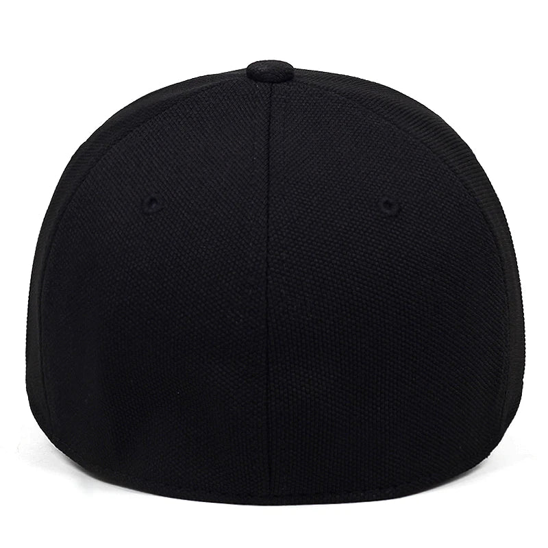 Minimalist Solid Fitted Baseball Cap – Stretch Fit Closed Back Hat