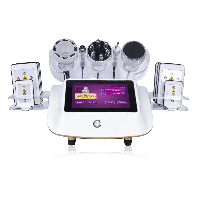 Professional 6-in-1 Ultrasonic Cavitation RF Body Slimming & Face Lifting Machine