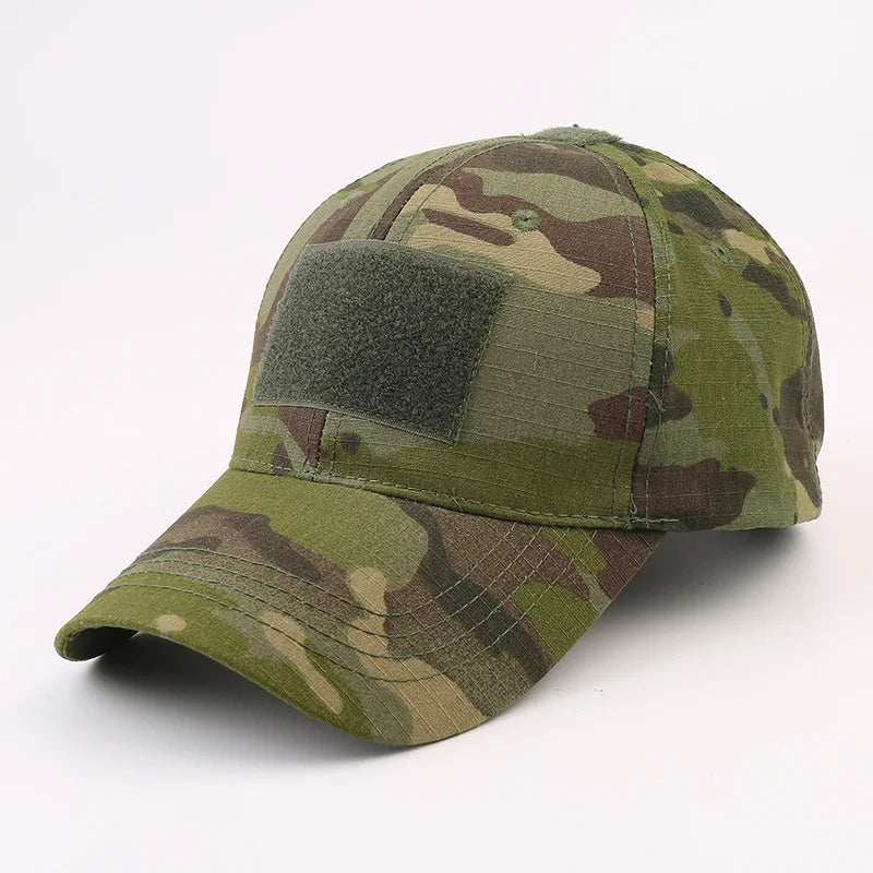 Tactical Operator Baseball Cap – Ripstop Camo Hat with Hook & Loop Patch