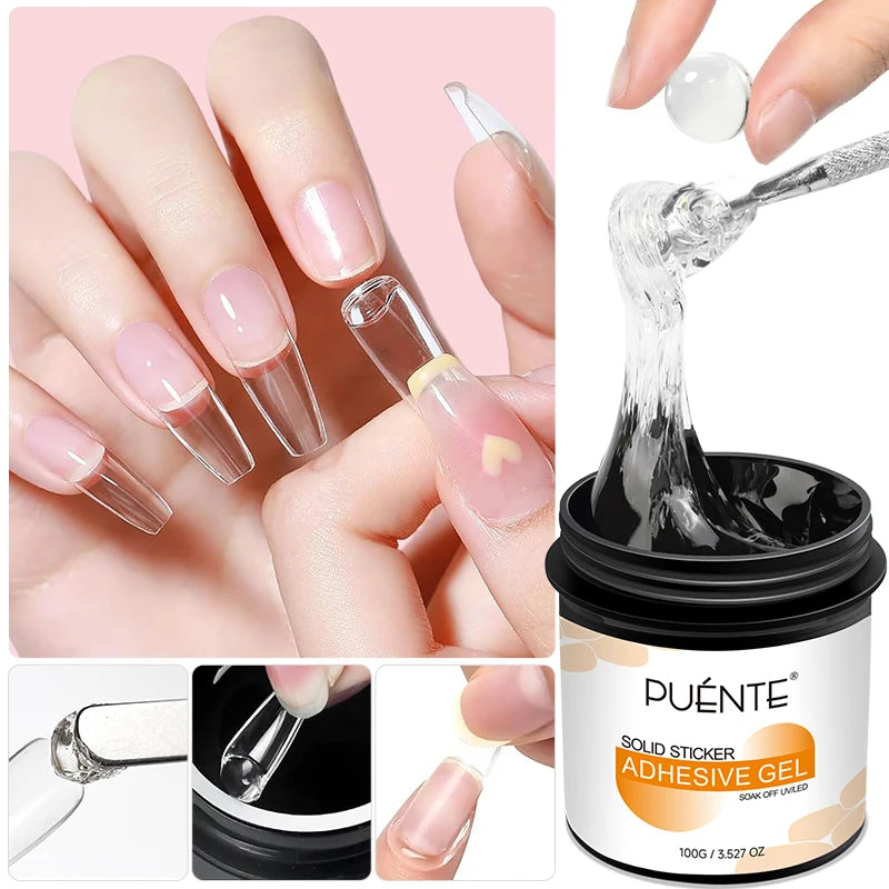 4-in-1 Fiberglass Nail Extension Gel – Clear Builder Gel for Broken Nail Repair & Natural Nail Reinforcement (100g)