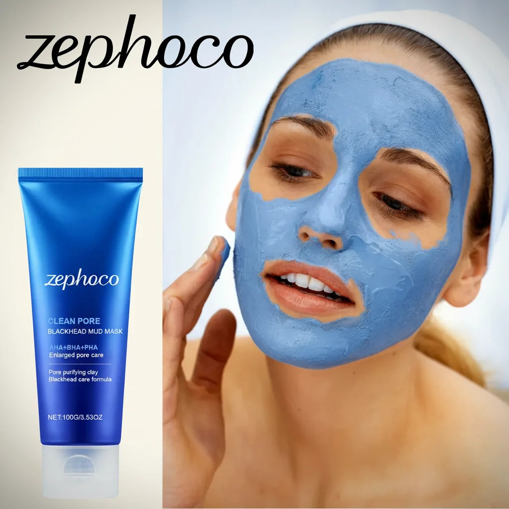 ZEPHOCO Clean Pore Blackhead Mud Mask with AHA+BHA+PHA (100g)