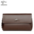 Premium Mens Genuine Leather Large Capacity Business Clutch Wristlet Wallet