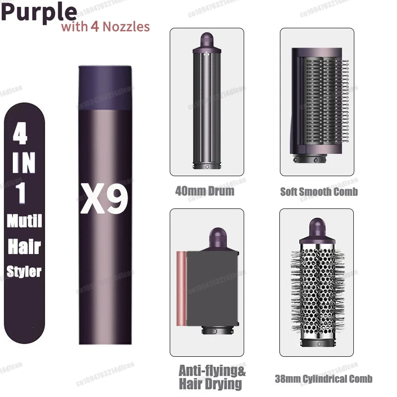 6-in-1 Air Styler & Hair Dryer Multi-Styler Set – Professional Coanda Airflow Curling, Straightening & Volumizing Tool