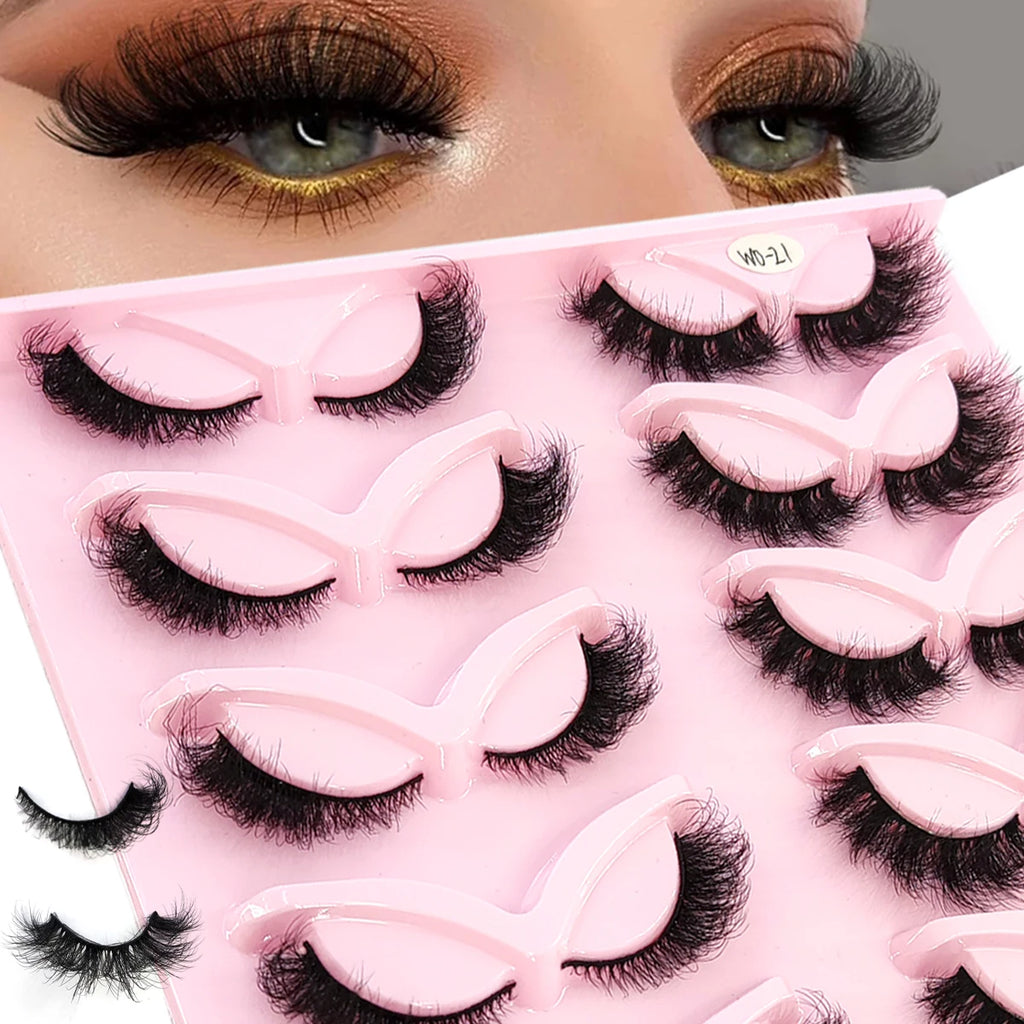 Premium 5D Mink Lashes - Wispy, Dramatic Volume Eyelashes (Bulk 10-Pair Pack)