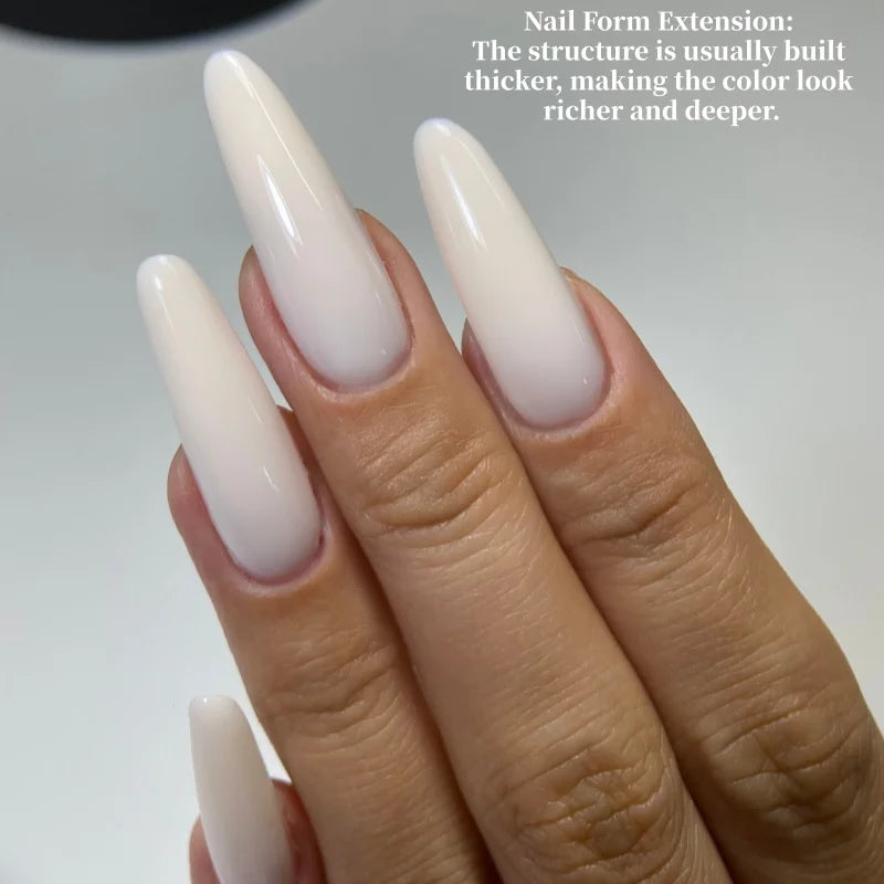 Premium Milky White & Nude Builder Extension Gel – Self-Leveling UV/LED Hard Gel