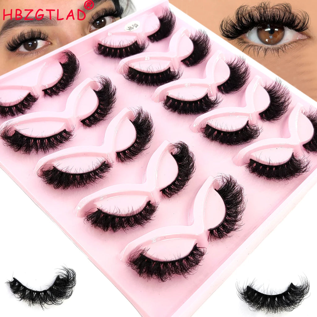 Premium 5D Mink Lashes - Wispy, Dramatic Volume Eyelashes (Bulk 10-Pair Pack)