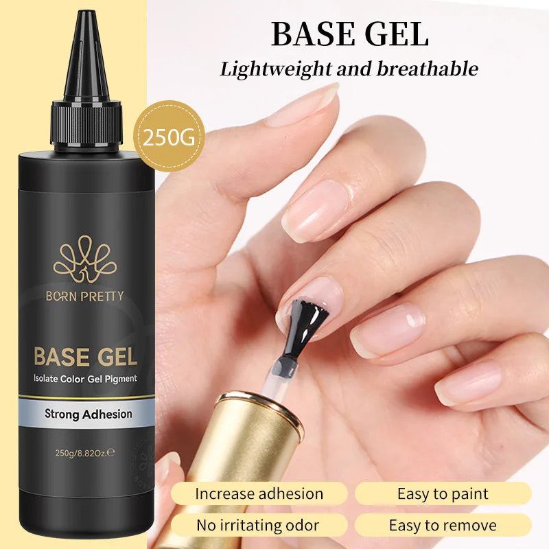 BORN PRETTY 250g Rubber Base Gel Refill – 2-in-1 Builder & Color Base Coat
