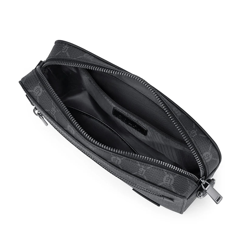 GOLF Men's Monogram Leather Crossbody Bag – Luxury Geometric Messenger Bag & Urban Camera Bag for Men