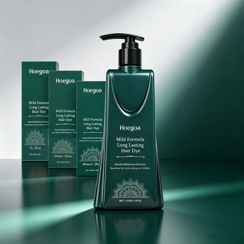 Hoegoa 210g Mild Botanical Hair Dye – Long-Lasting Nourishing Color Pump