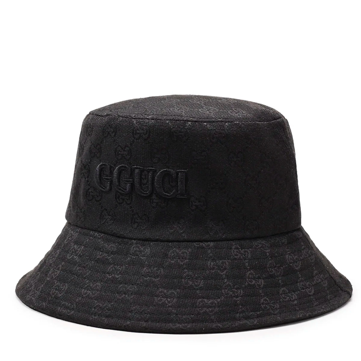 Luxury Monogram Jacquard Bucket Hat – 3D Embroidered Sun Fisherman Cap