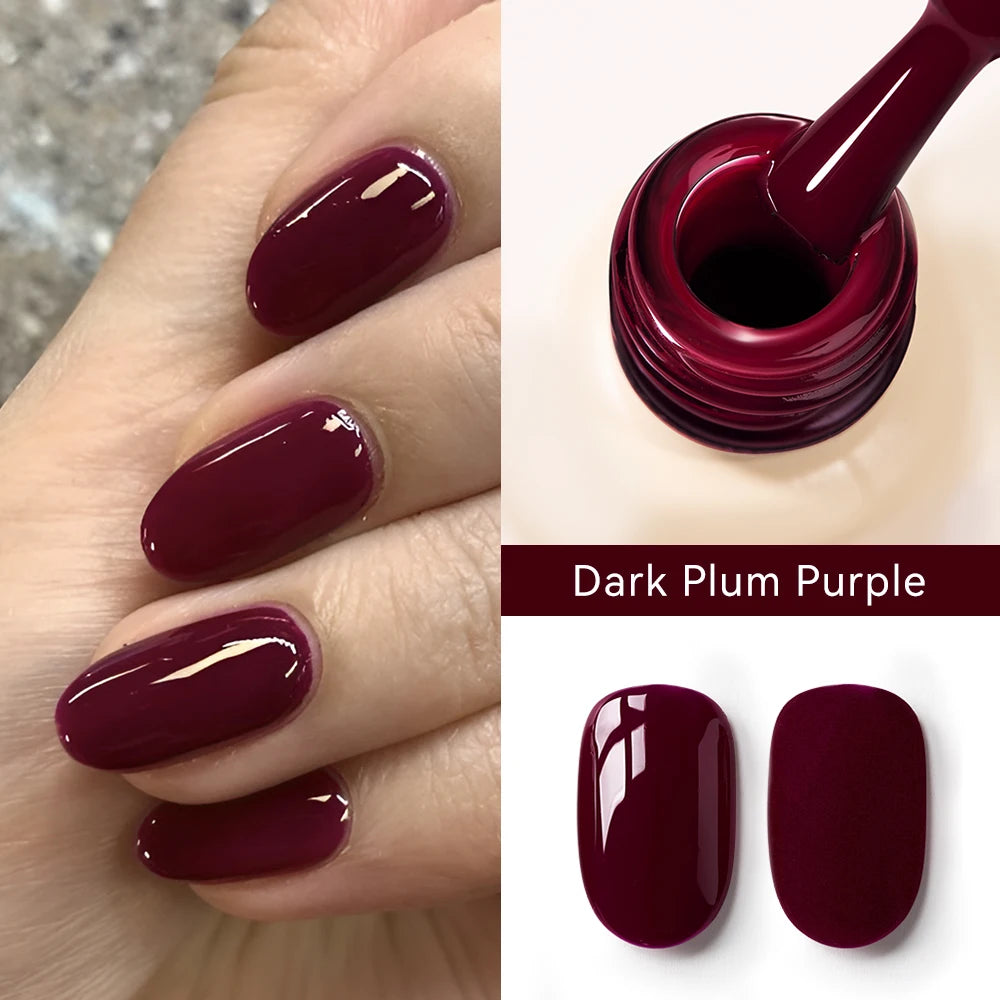 Premium Deep Cherry Red Gel Nail Polish - Long-Lasting & High-Gloss Finish