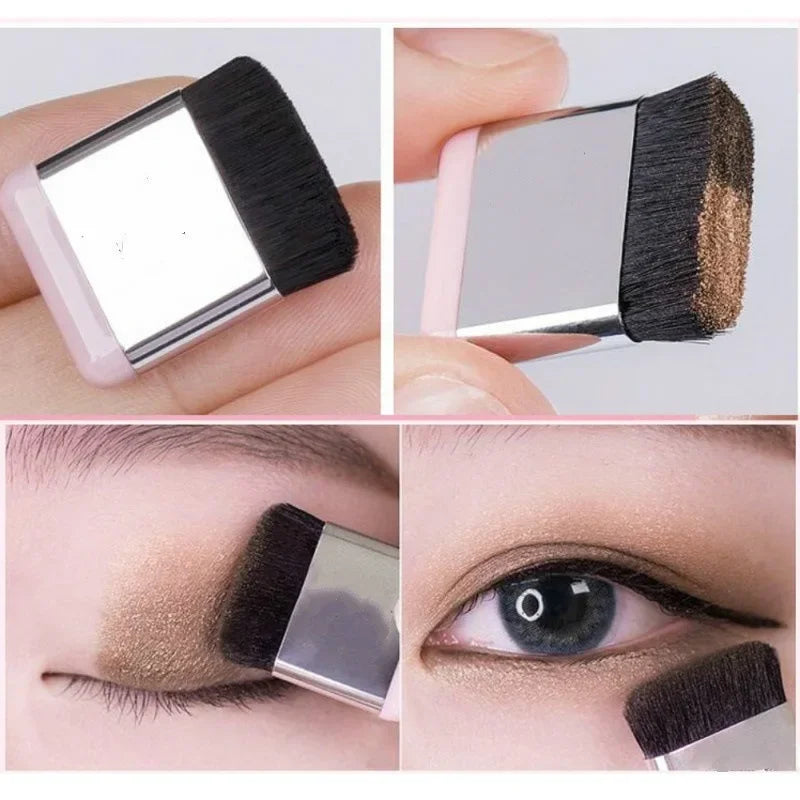 Lazy 2-Tone Gradated Eyeshadow Palette with Quick Brush | 1-Step Natural Gradient Shimmer
