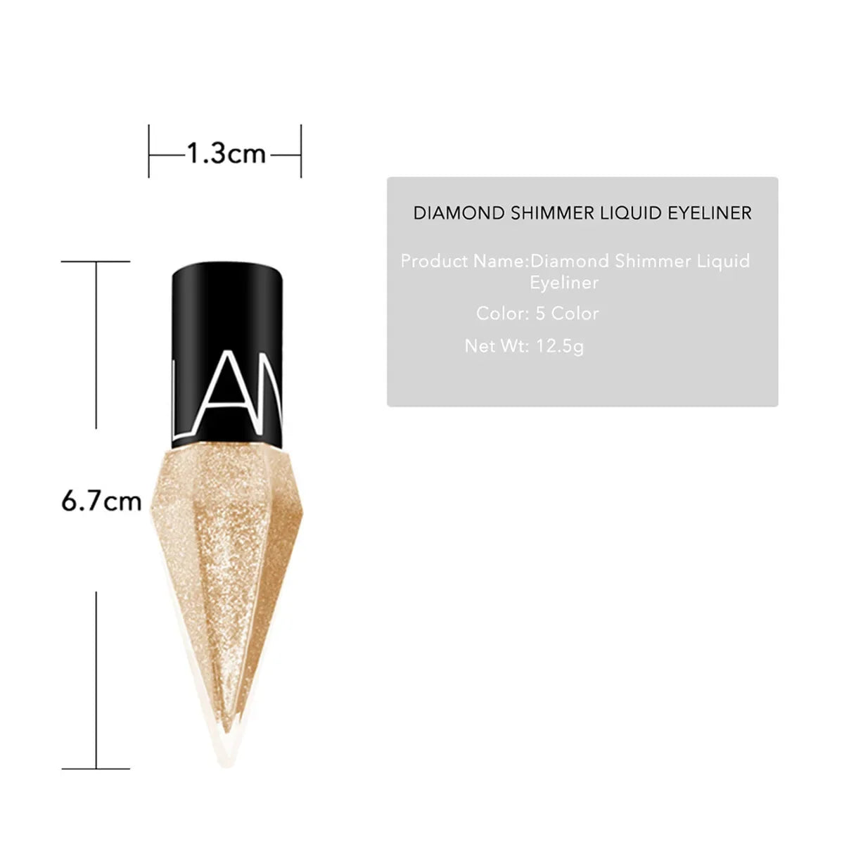Diamond Shimmer Liquid Eyeliner & Glitter Eyeshadow | Long-Lasting Sparkling Eye Makeup