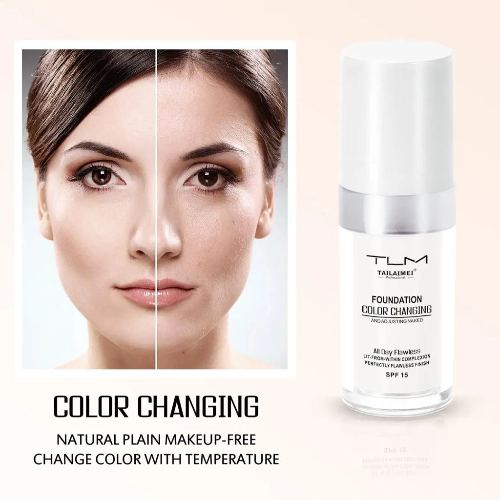Color Changing Foundation – Flawless Shade Adjusting Naked Liquid Makeup (SPF 15)