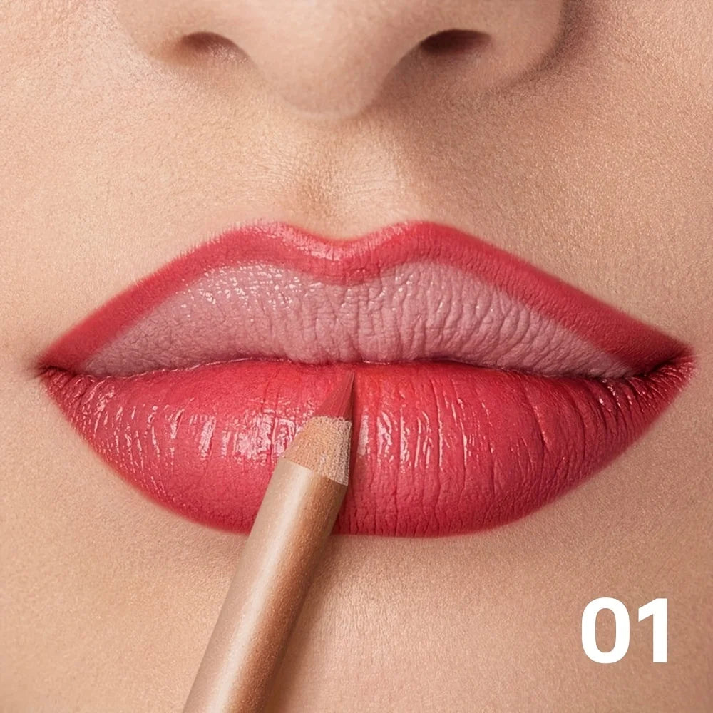 Silky Precision Pout Lip Liner Pencil – Waterproof Velvet Matte Lip Definer & Contour