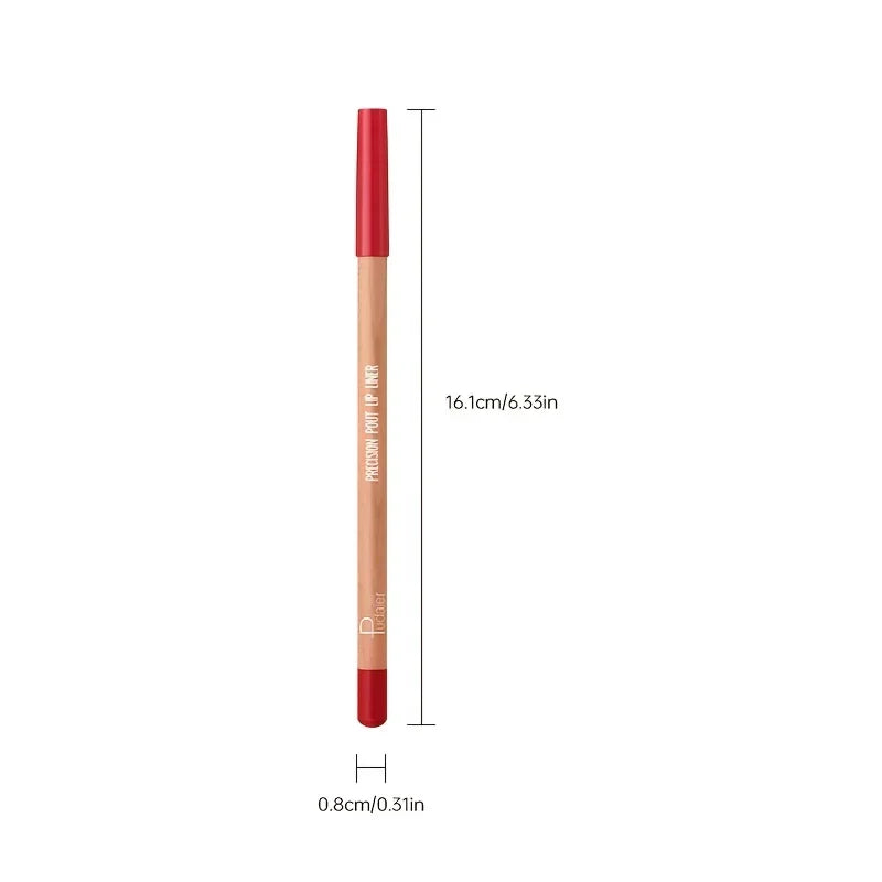 Silky Precision Pout Lip Liner Pencil – Waterproof Velvet Matte Lip Definer & Contour