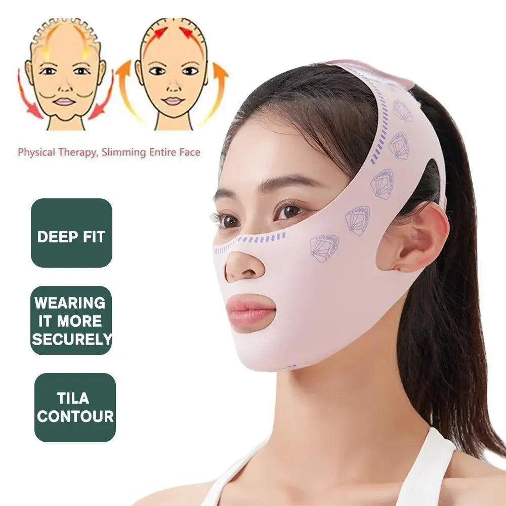 V-Line Face Lifting Mask Strap – Double Chin Reducer & Mandibular Contour Slimming Shaper Band for Women
