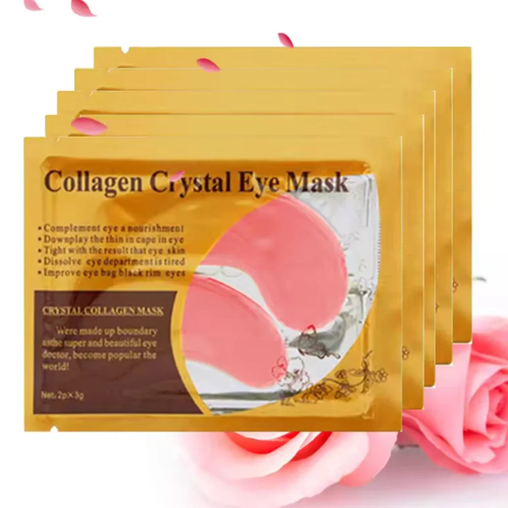 Collagen Crystal Under-Eye Mask Patches (10 Pairs) – Anti-Aging Hydrogel Eye Pads for Dark Circles, Puffiness & Fine Lines