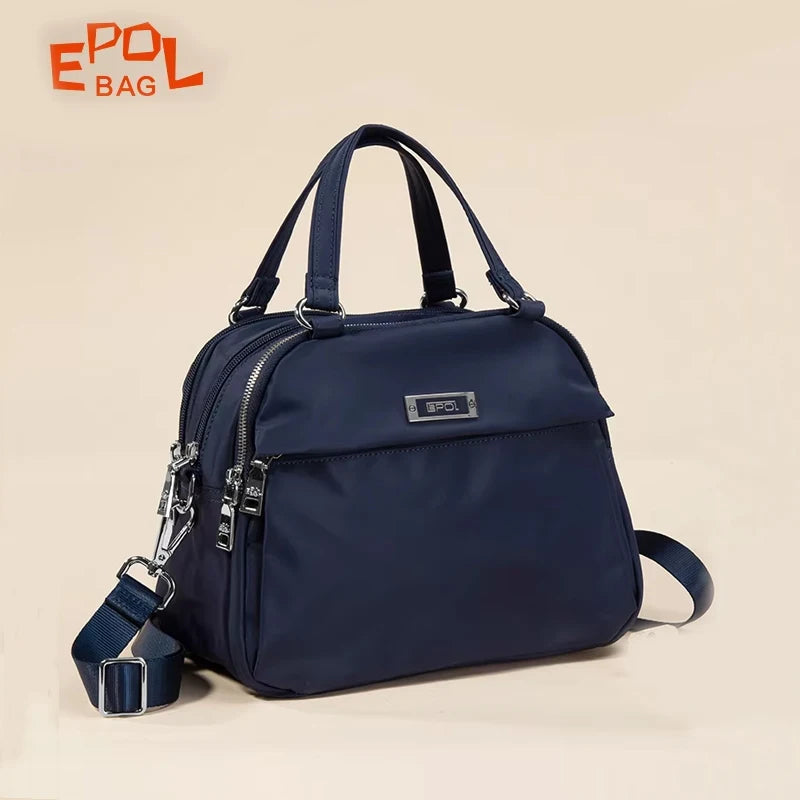 Water-Resistant Lightweight Nylon Hobo Bag – Convertible Multi-Pocket Crossbody Purse