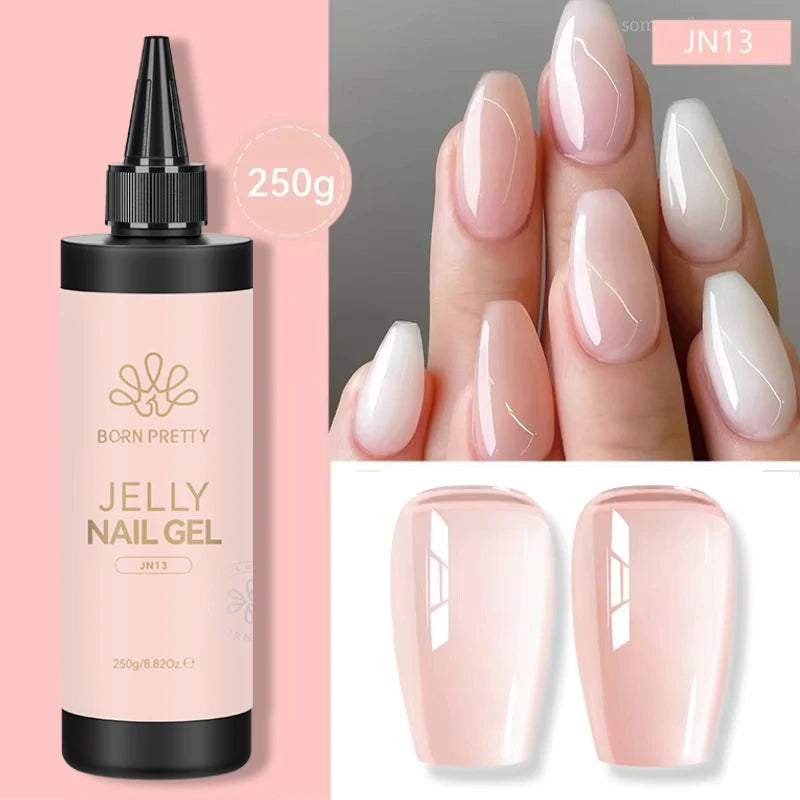 BORN PRETTY 250g Rubber Base Gel Refill – 2-in-1 Builder & Color Base Coat