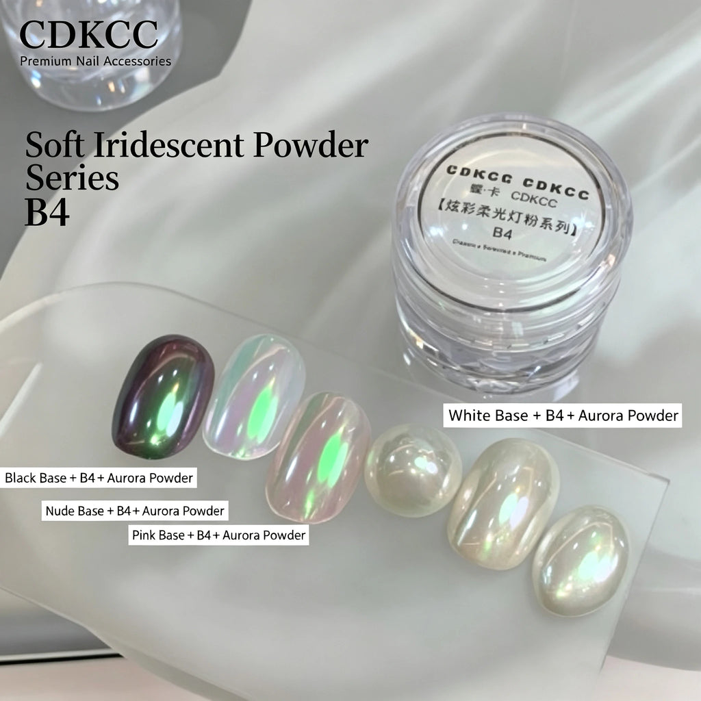 High-Transparency Moonlight Chrome Nail Powder – Icy Aurora Mirror Pigment for Nail Art