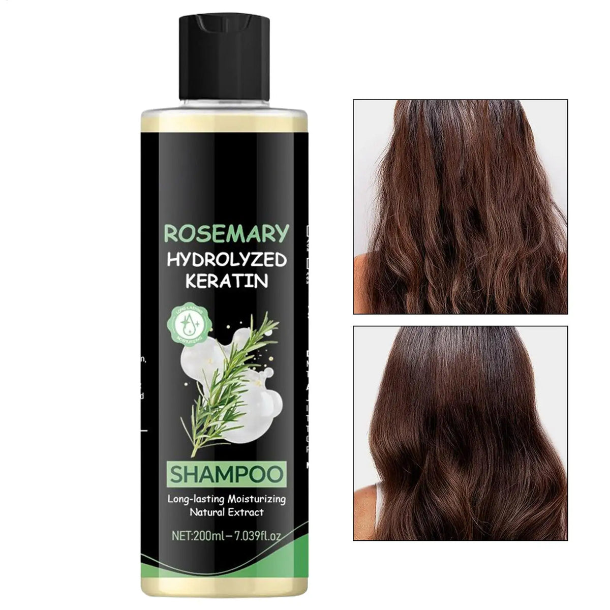 Rosemary Hydrolyzed Keratin Hair Growth & Repair Shampoo (200ml / 7.03 fl. oz)