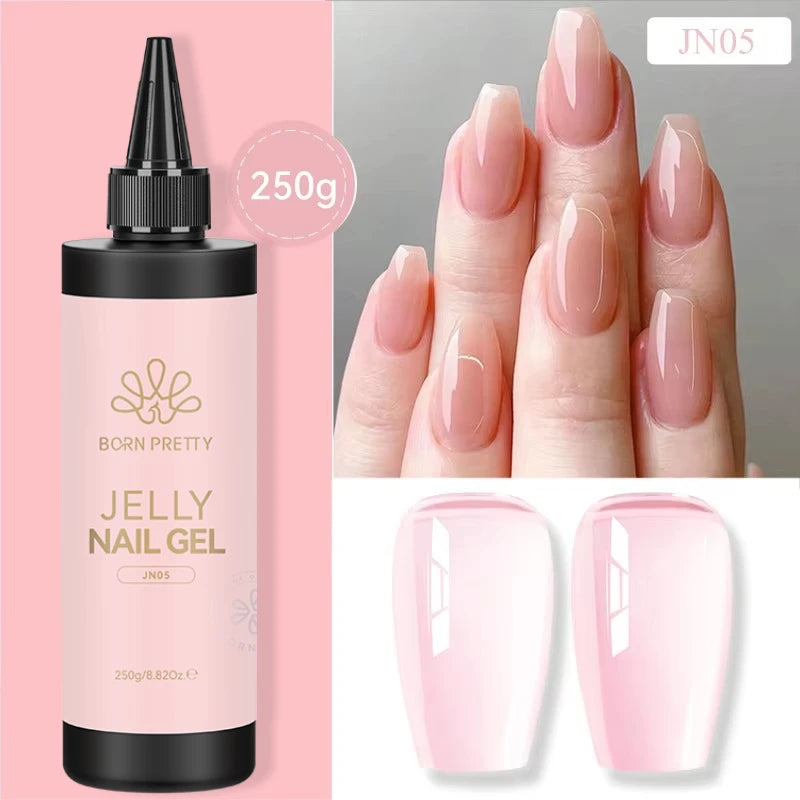 BORN PRETTY 250g Rubber Base Gel Refill – 2-in-1 Builder & Color Base Coat