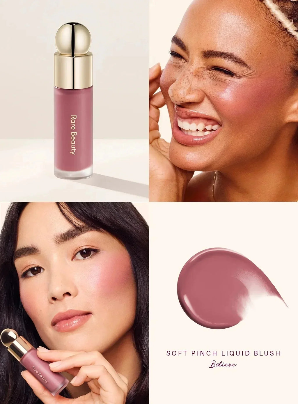 Rare Beauty Blush Collection – Soft Pinch Liquid, Luminous Powder & Stay Vulnerable Melting Cream Blush