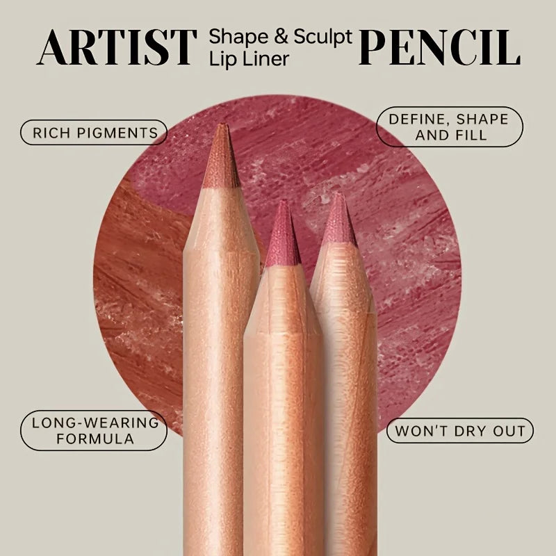 Silky Precision Pout Lip Liner Pencil – Waterproof Velvet Matte Lip Definer & Contour