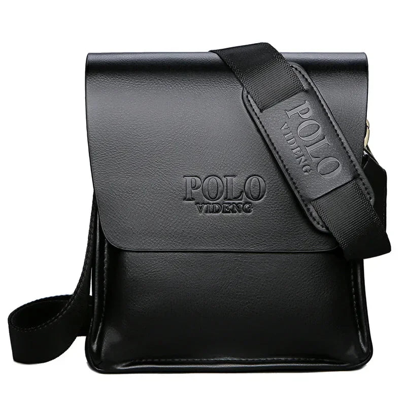 Men’s Classic Leather Messenger Bag – Crossbody Shoulder Bag for Work & Daily Travel