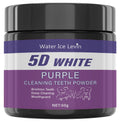 5D White Purple Teeth Whitening Powder – Color Correcting Stain Remover & Breath Freshener (50g)