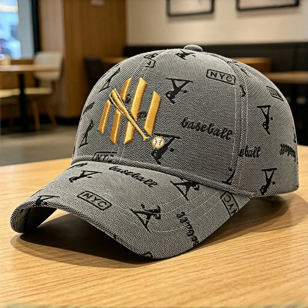 Vintage Baseball Jacquard Embroidered Cap – Unisex Streetwear Dad Hat