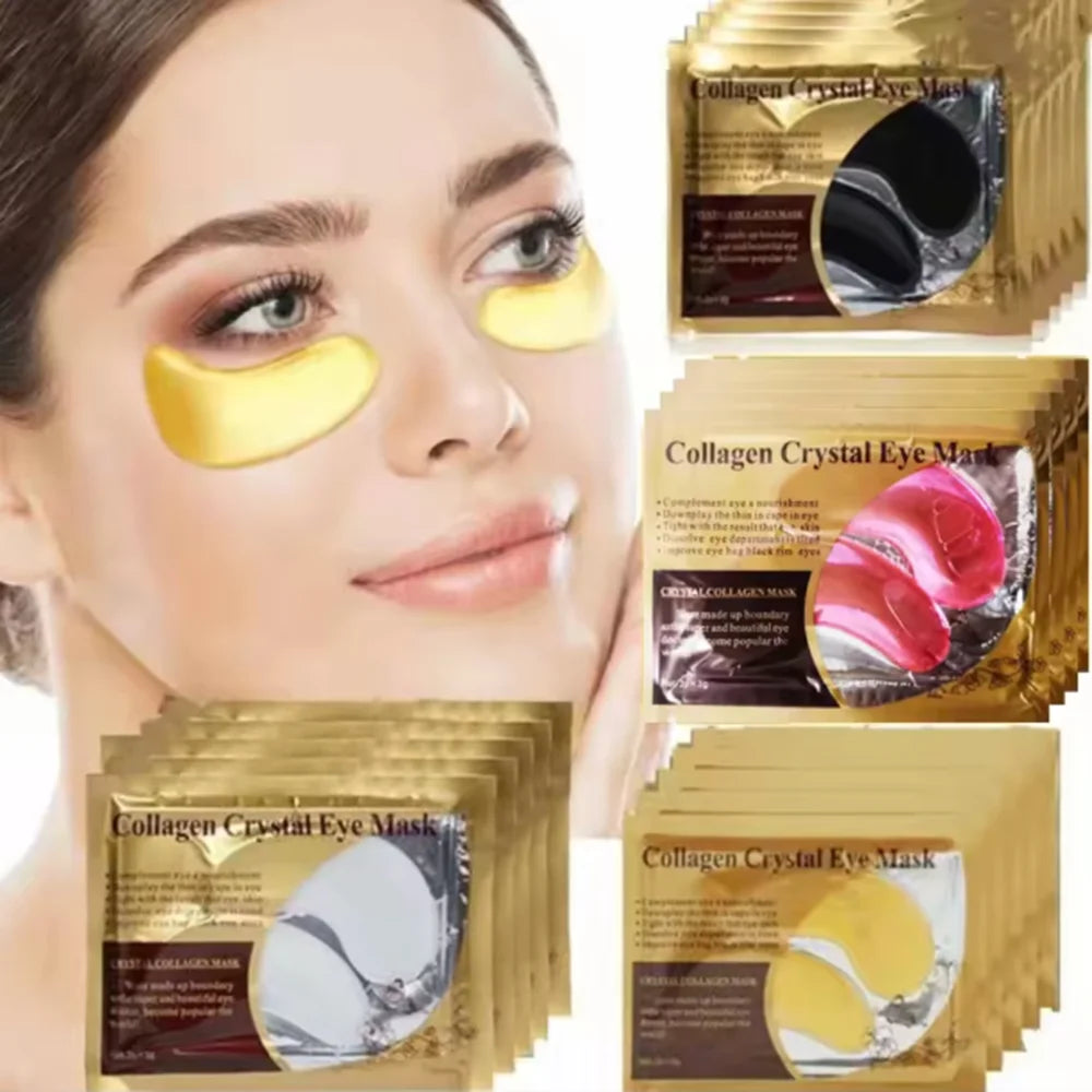Collagen Crystal Under-Eye Mask Patches (10 Pairs) – Anti-Aging Hydrogel Eye Pads for Dark Circles, Puffiness & Fine Lines