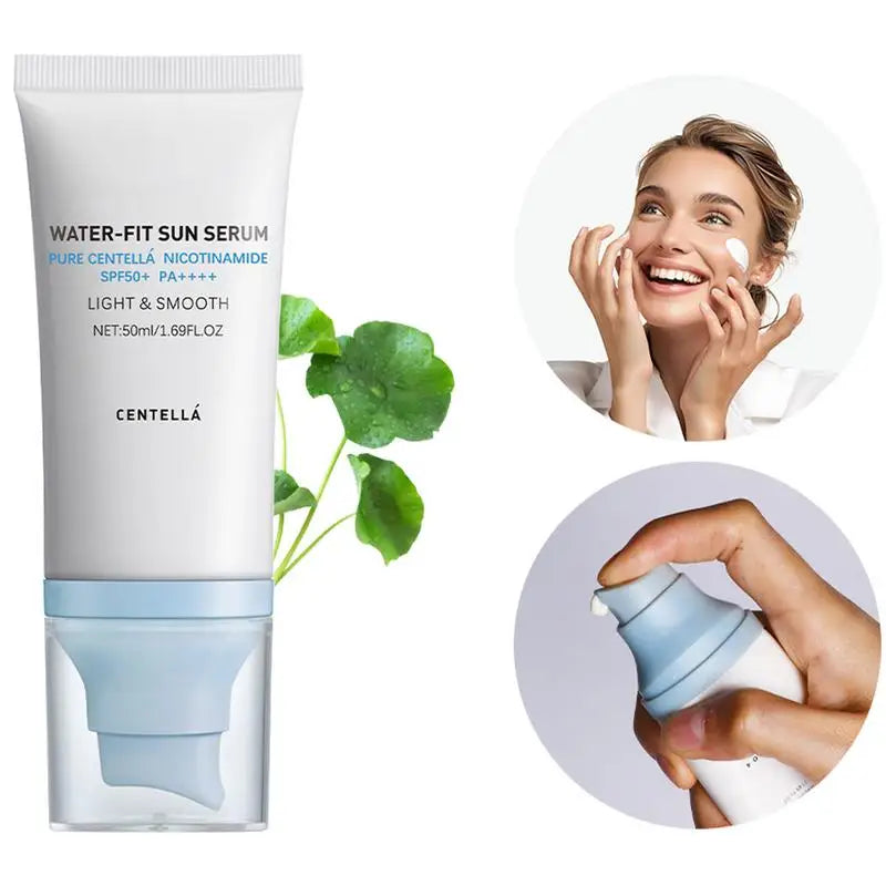 Centella Water-Fit Sun Serum SPF50+ PA++++ (50ml) – Lightweight Nicotinamide Hydrating Sunscreen with Zero White Cast