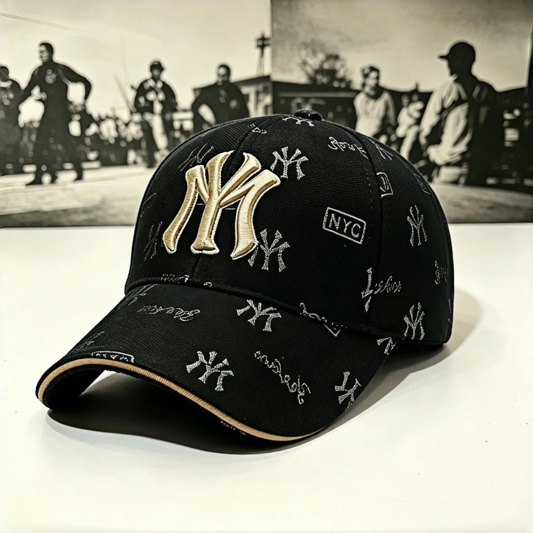 Urban Graffiti NY Baseball Cap – 3D Gold Embroidered Streetwear Dad Hat