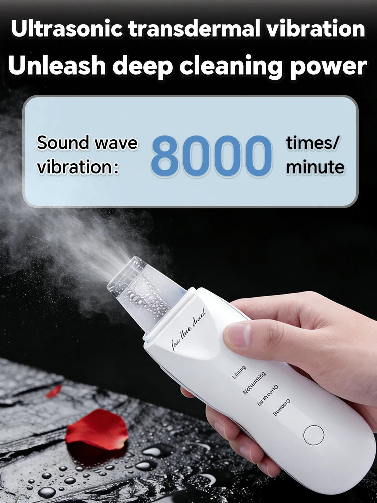 Ultrasonic Skin Scrubber – Pore Cleanser, Blackhead Remover & Facial Lifting Spatula