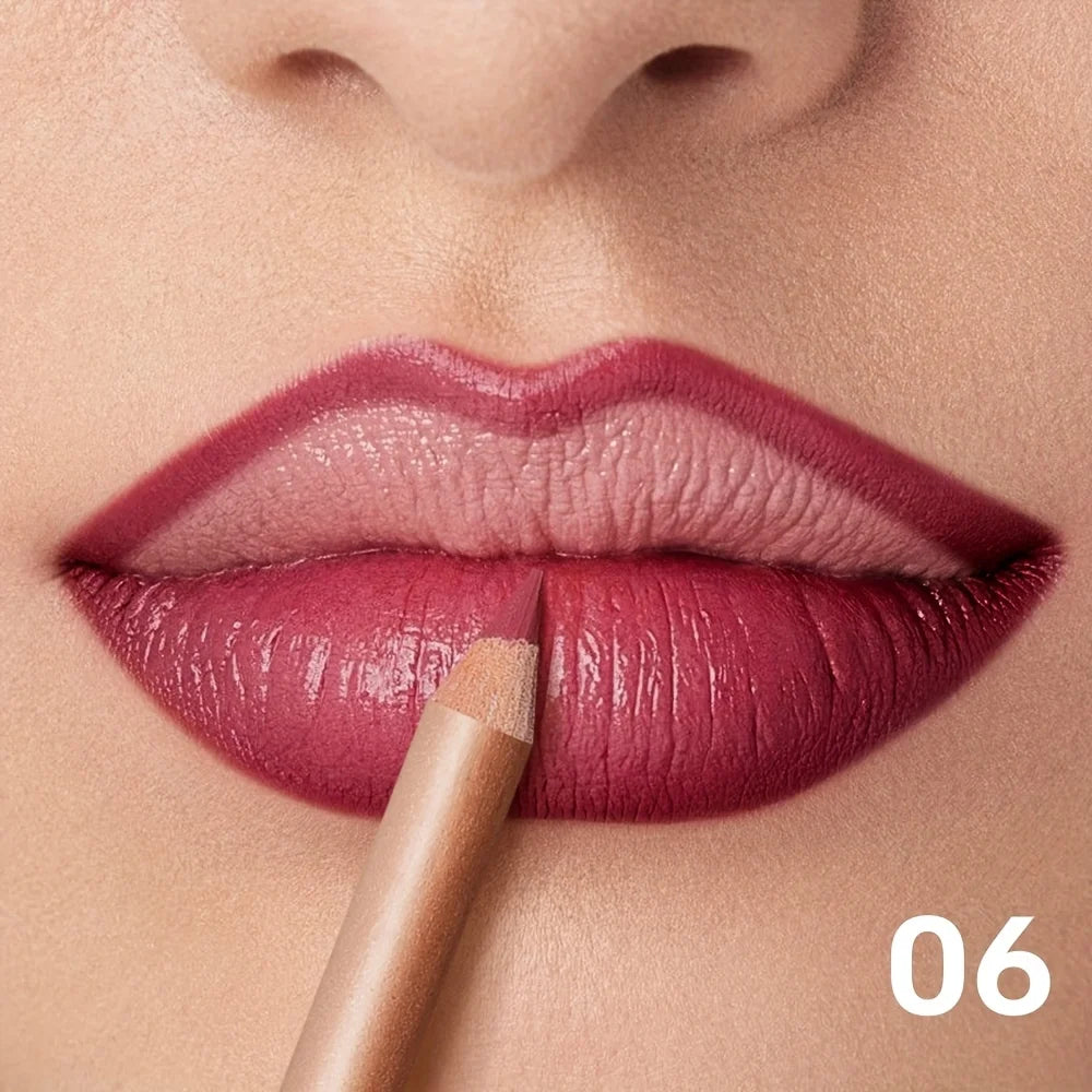 Silky Precision Pout Lip Liner Pencil – Waterproof Velvet Matte Lip Definer & Contour