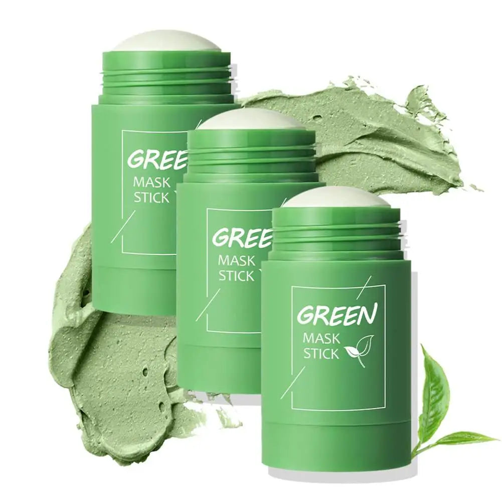 Green Tea Purifying Clay Mask Stick – Deep Cleansing Pore Minimizer & Blackhead Remover for Oily Skin