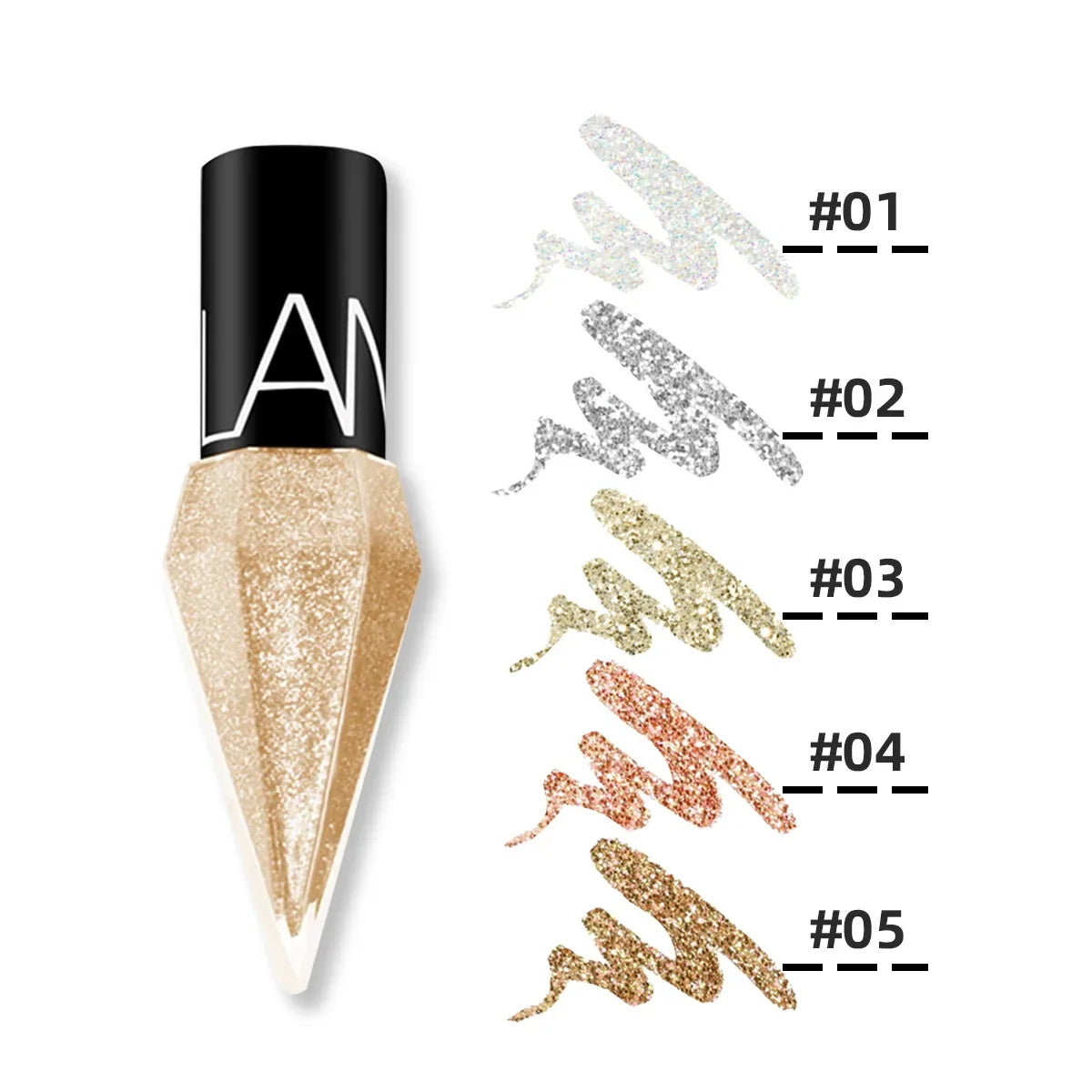 Diamond Shimmer Liquid Eyeliner & Glitter Eyeshadow | Long-Lasting Sparkling Eye Makeup