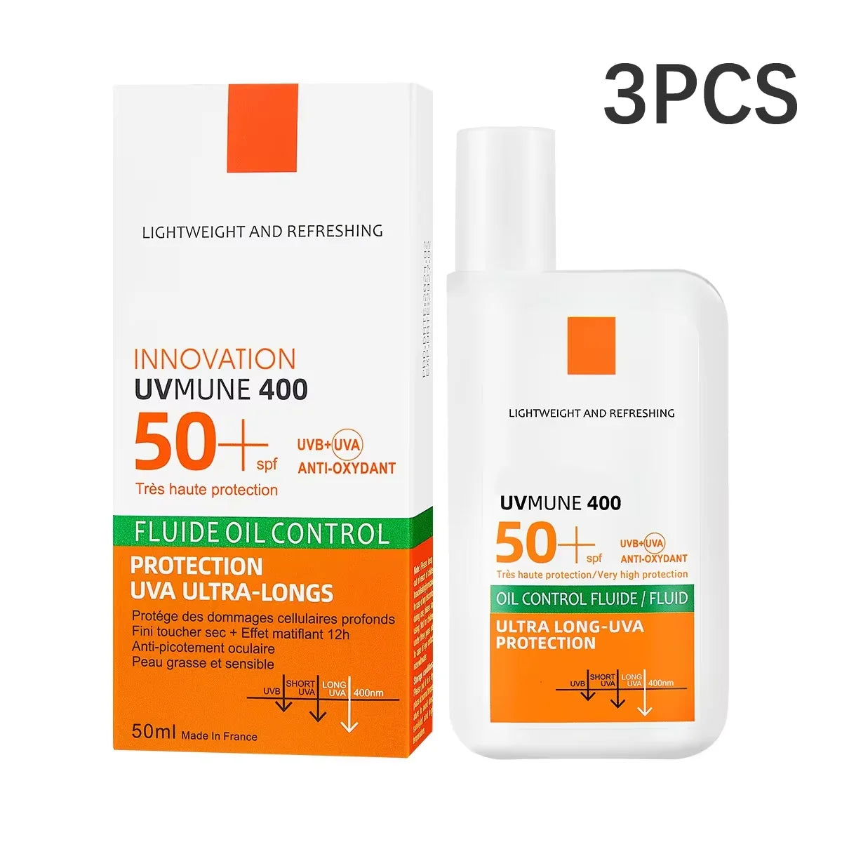 UVMUNE 400 Oil Control Sunscreen Fluid SPF 50+ (50ml) – Ultra Long-UVA Daily Sunscreen with 12H Matte Finish & Anti-Oxidant Protection