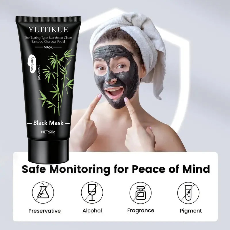 YUITIKUE Bamboo Charcoal Blackhead Peel-Off Face Mask (60g)