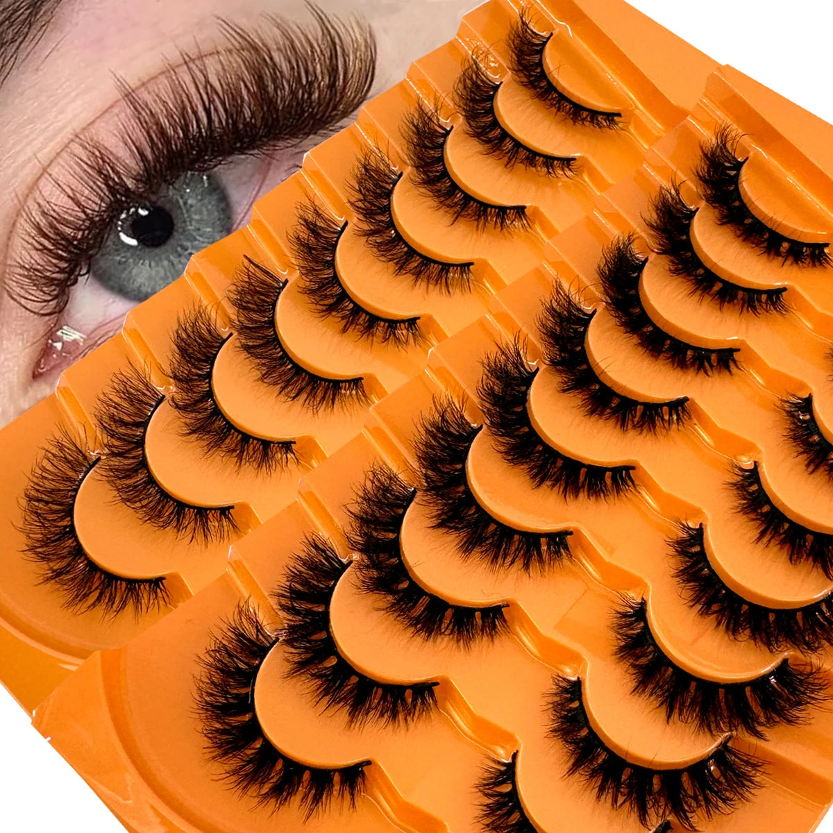 Premium 5D Mink Lashes - Wispy, Dramatic Volume Eyelashes (Bulk 10-Pair Pack)