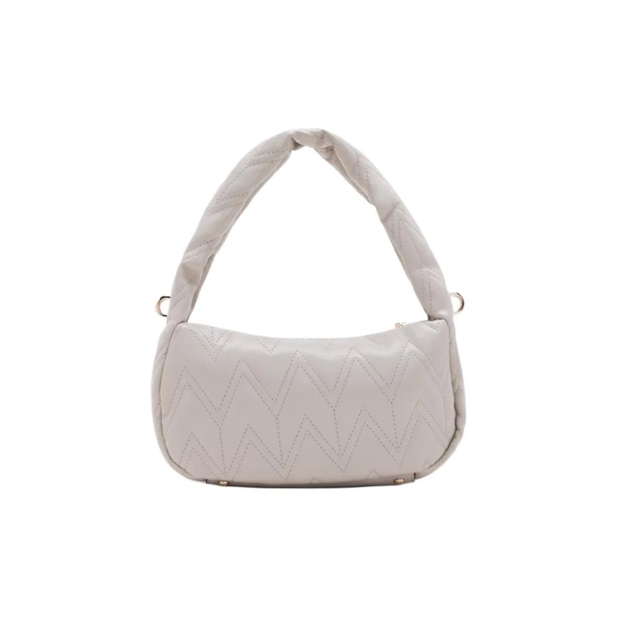 Quilted Chevron Mini Hobo Bag with Padded Handle & Crossbody Strap