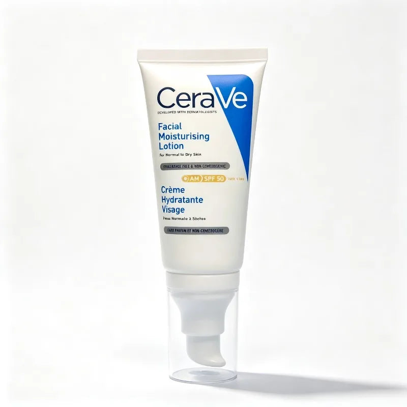 CeraVe AM Facial Moisturising Lotion SPF 50 – Daily Hydrating Face Cream with Ceramides & Hyaluronic Acid (50ml / 1.69 fl oz)