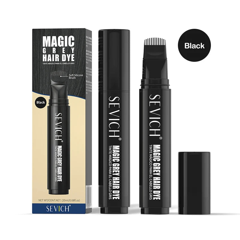 SEVICH Magic Grey Hair Dye Pen (20ml) – Instant Root Touch-Up Brush & Gray Coverage