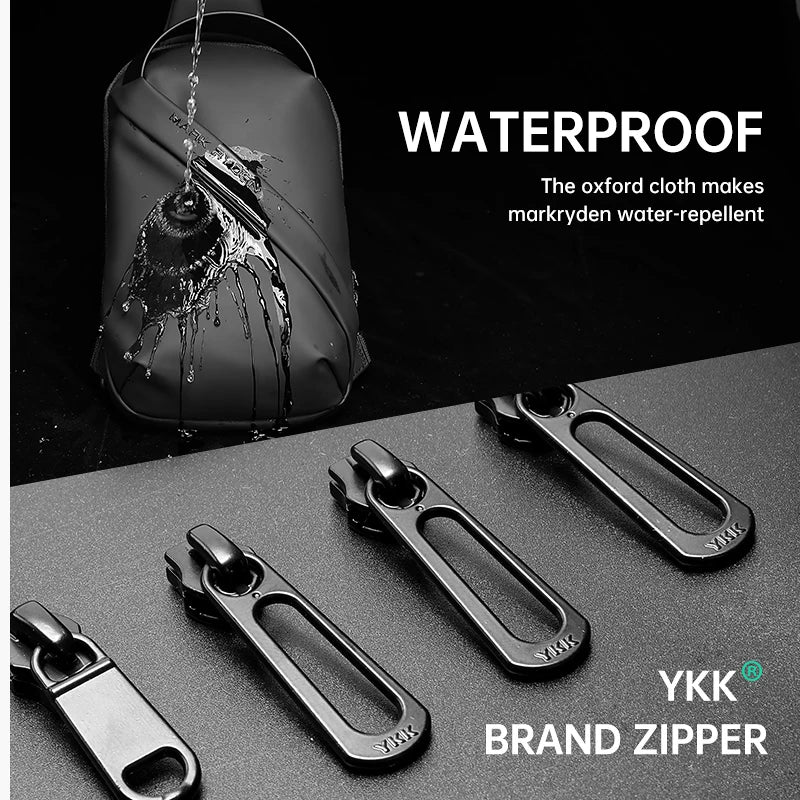 Mark Ryden Waterproof Crossbody Sling Bag – Anti-Theft Chest Pack with 7.9" iPad Compartment & YKK Zippers