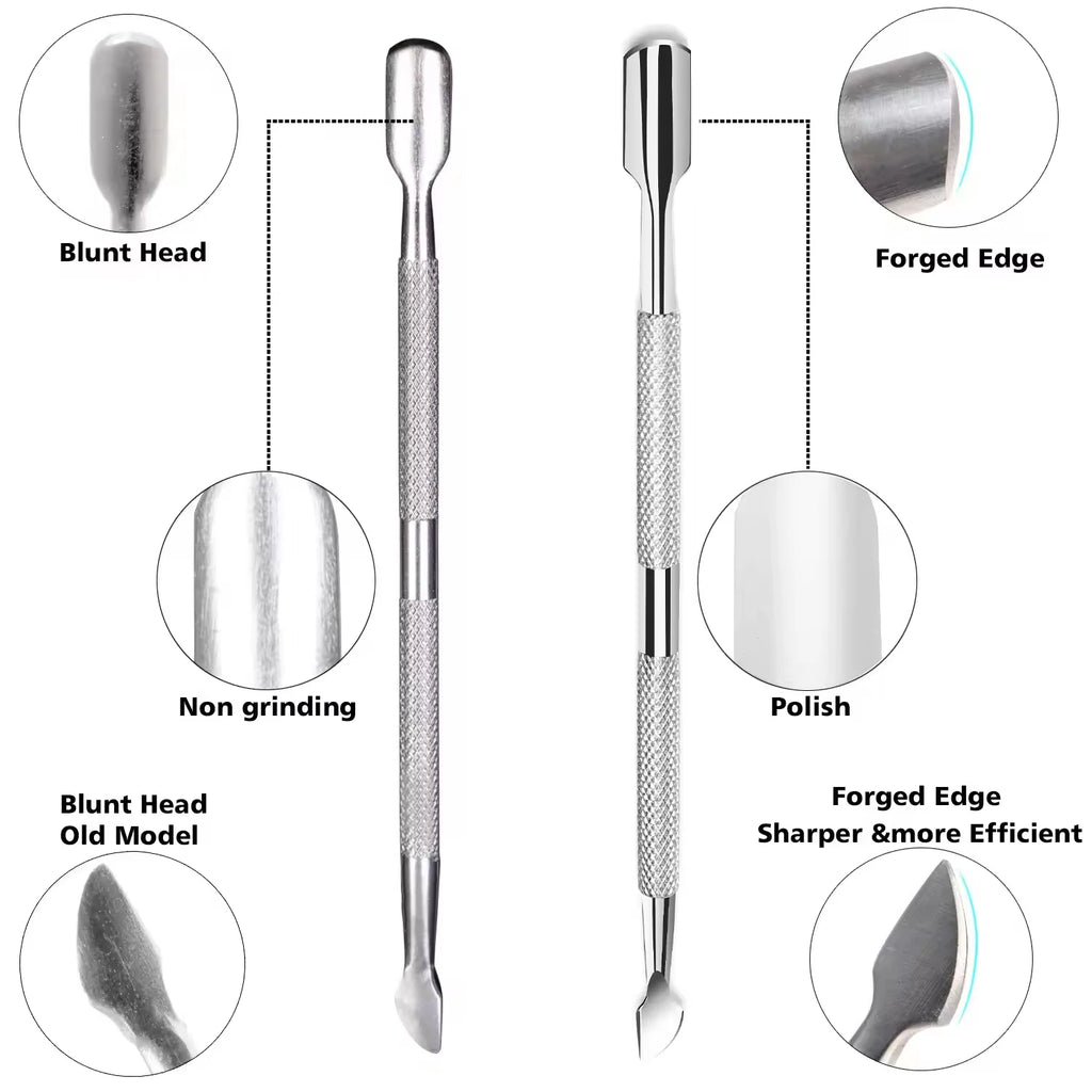 Professional Stainless Steel Cuticle Nipper & Pusher Set